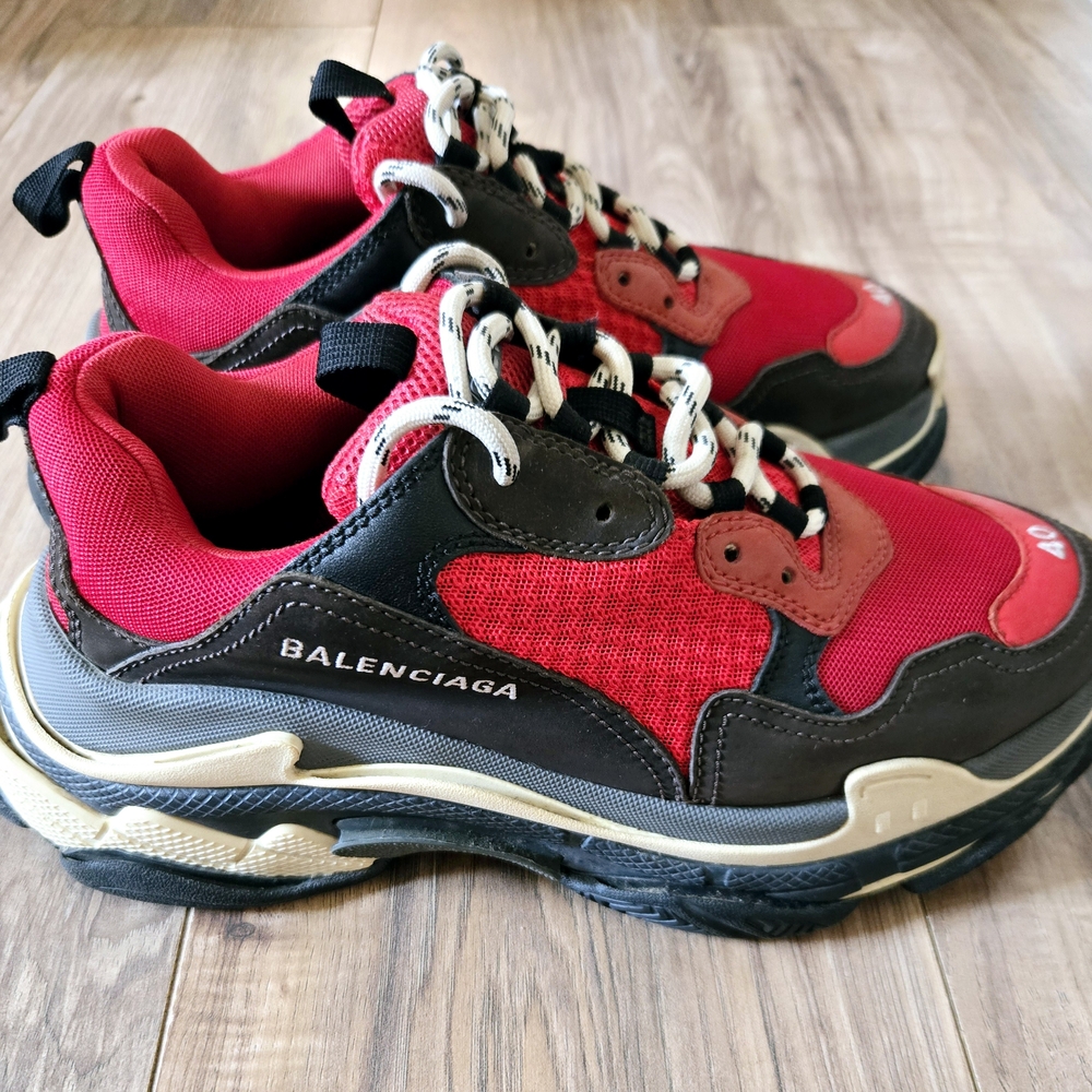 Balenciaga Red and Black Sneakers